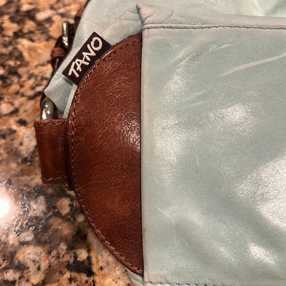 Tano light blue leather shoulder bag. Very soft. - Picture 4 of 7